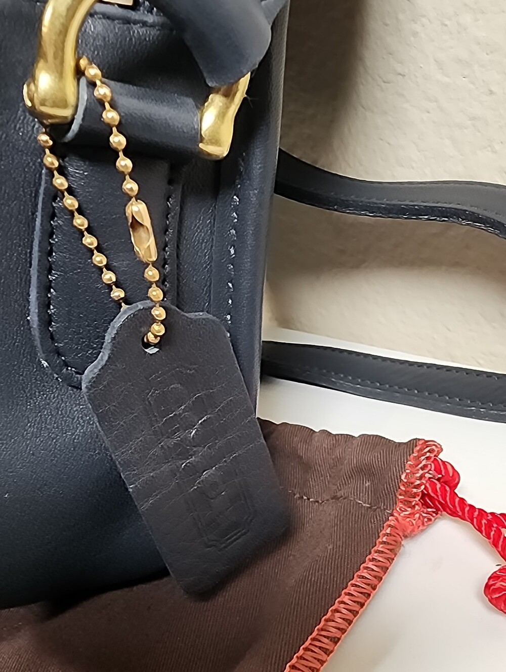 Vintage Coach Navy Kit Bag #9973 - Picture 5 of 12